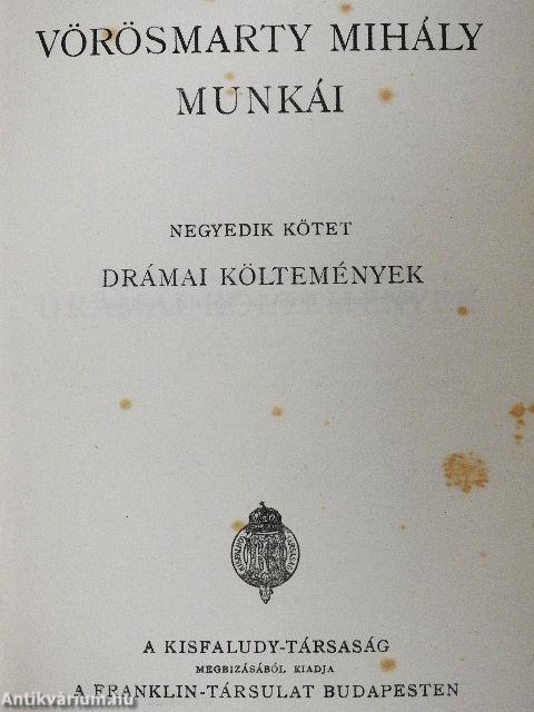 Vörösmarty Mihály munkái IV.