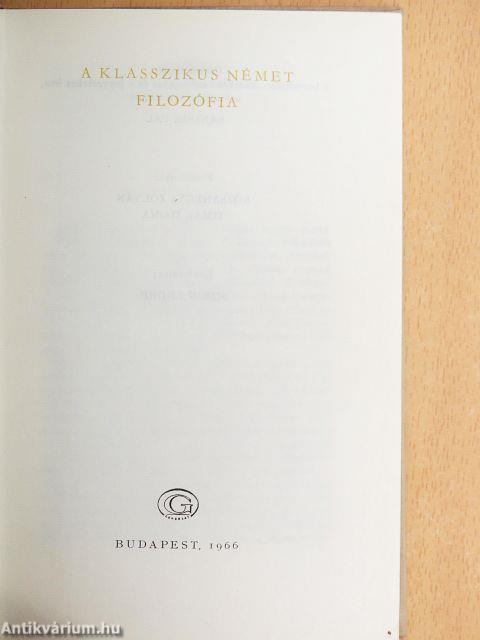 A klasszikus német filozófia