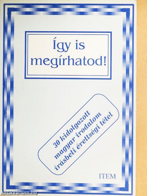 Így is megírhatod!