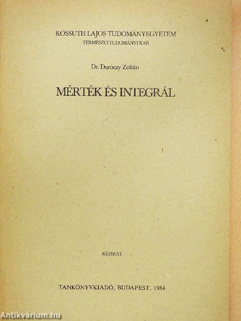Mérték és integrál
