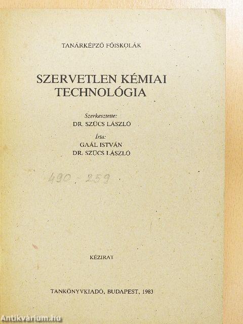 Szervetlen kémiai technológia