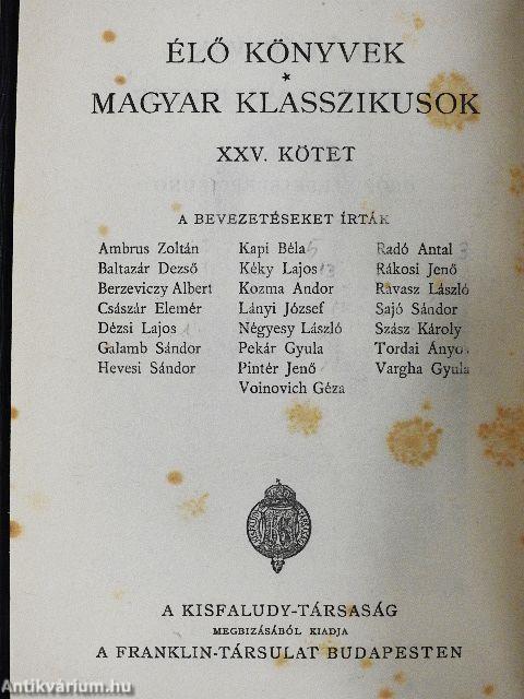 Tompa Mihály munkái I.