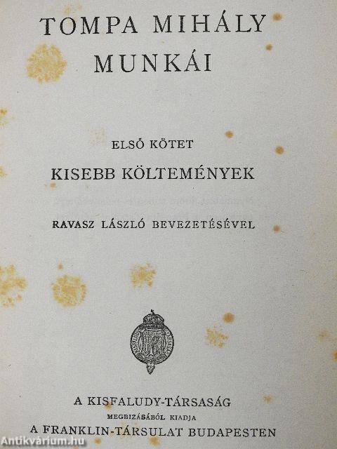Tompa Mihály munkái I.