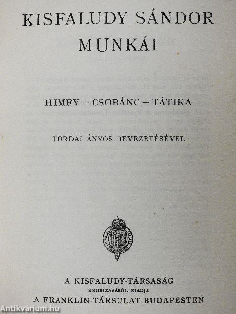 Kisfaludy Sándor munkái