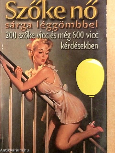 Szőke nő, sárga léggömbbel