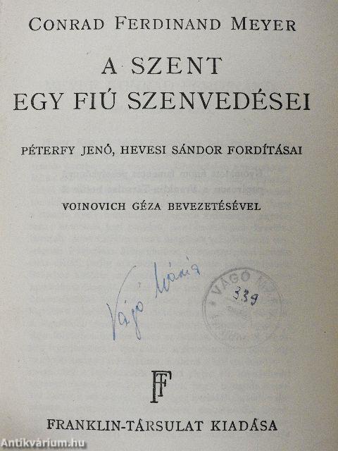 A szent/Egy fiú szenvedései