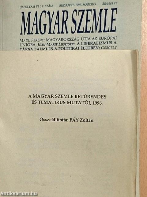 Magyar Szemle 1997. március