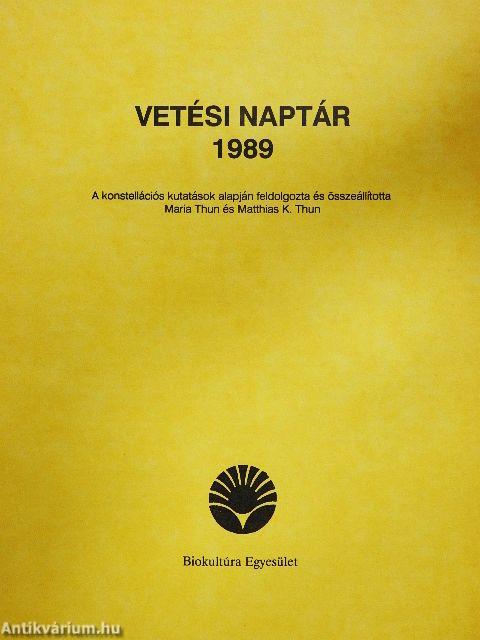 Vetési naptár 1989