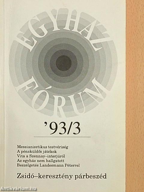 Egyházfórum 1993/3.
