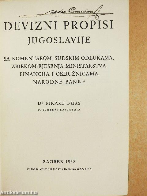 Devizni propisi Jugoslavije