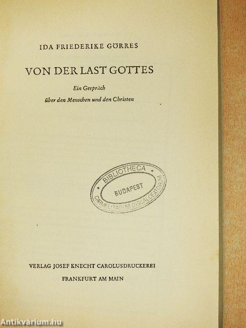 Von der Last Gottes
