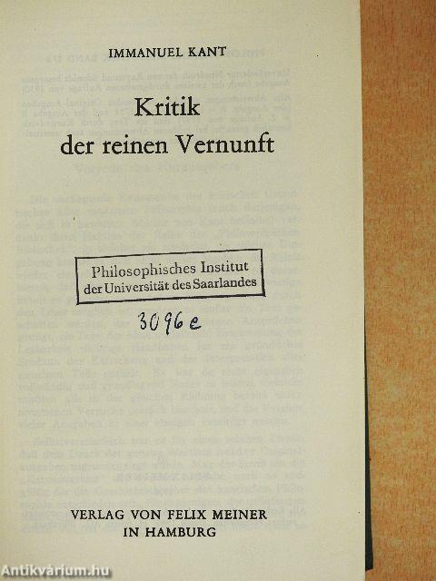 Kritik der Reinen Vernunft