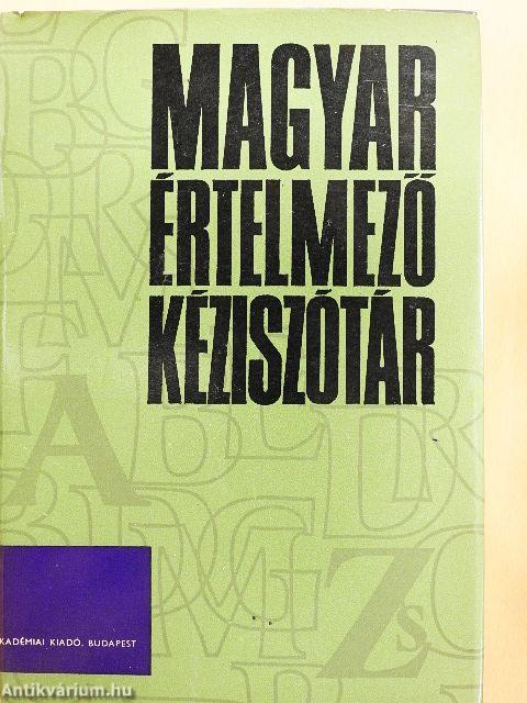 Magyar értelmező kéziszótár