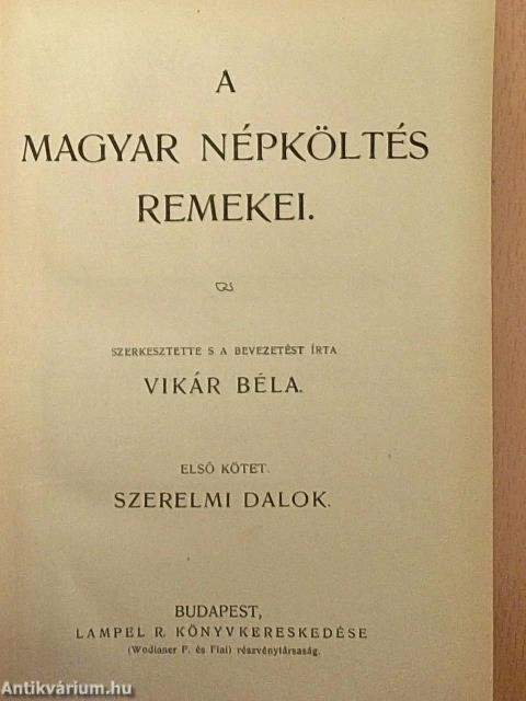 A magyar népköltés remekei I.