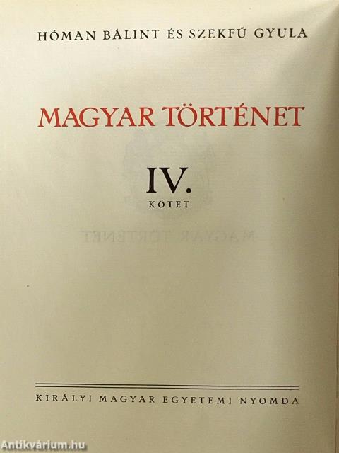 Magyar történet IV.