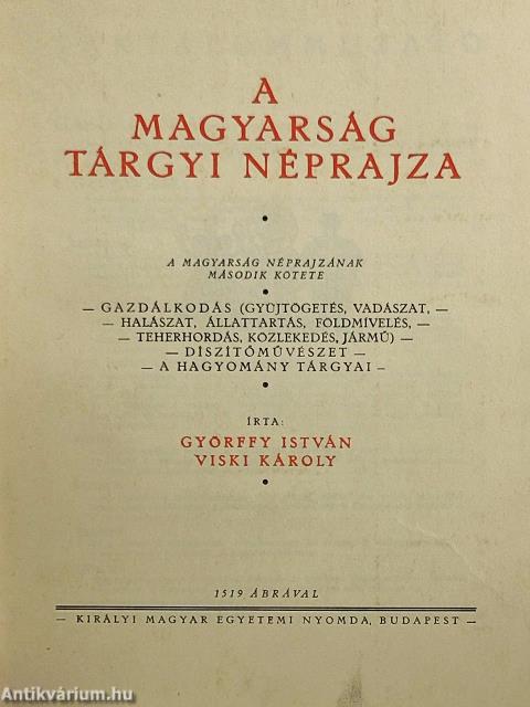 A magyarság néprajza II.