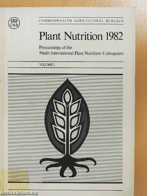 Plant Nutrition 1982 1-2.