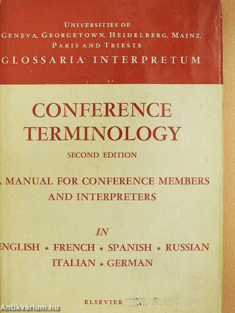 Conference Terminology