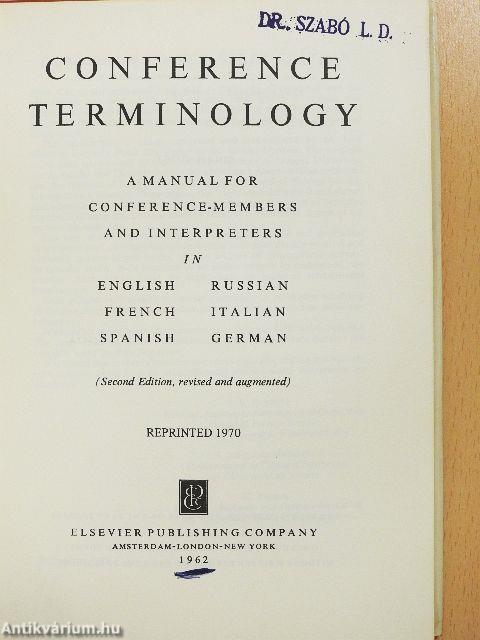 Conference Terminology