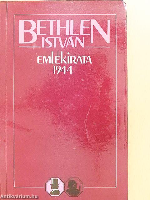 Bethlen István emlékirata