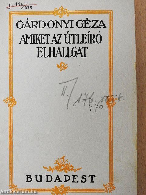 Amiket az útleíró elhallgat