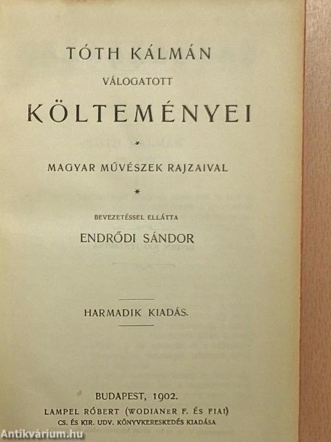 Tóth Kálmán válogatott költeményei