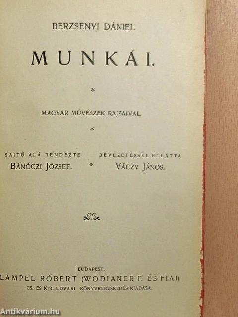 Berzsenyi Dániel munkái