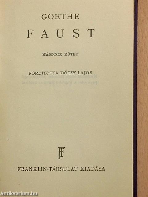 Faust II.