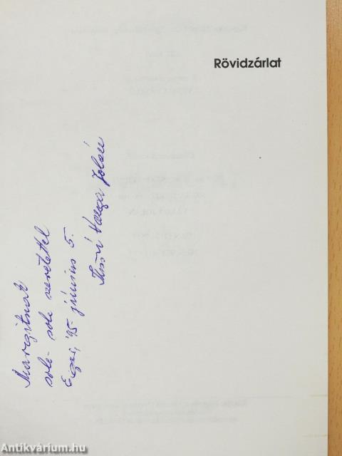 Rövidzárlat (dedikált példány)