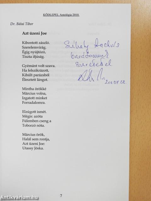 Ködlepel (dedikált példány)