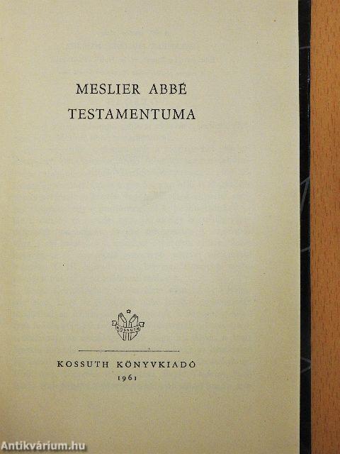 Meslier abbé testamentuma