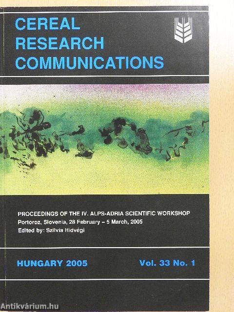 Cereal Research Communications 2005/1.