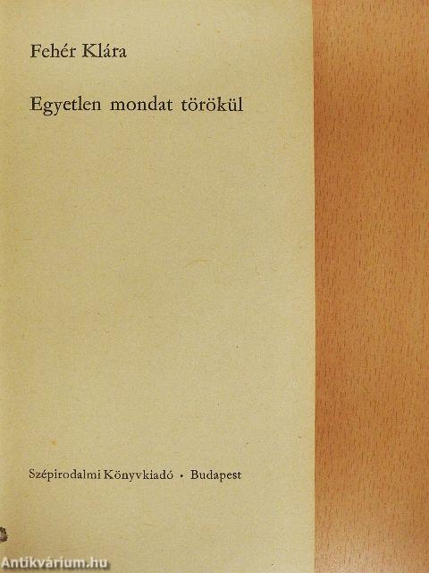 Egyetlen mondat törökül