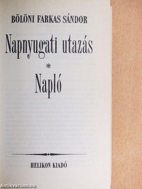 Napnyugati utazás/Napló