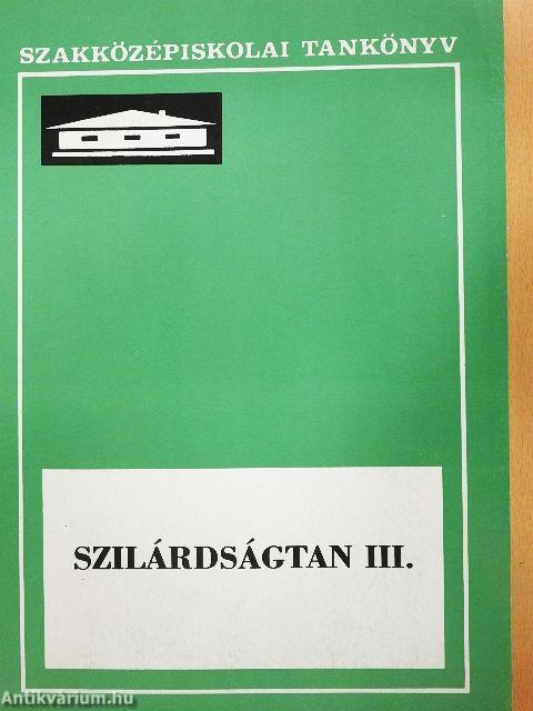 Szilárdságtan III.
