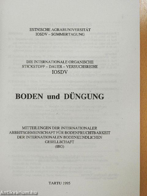 Boden und Düngung