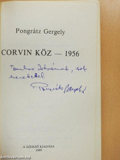 Corvin köz - 1956 (dedikált példány)