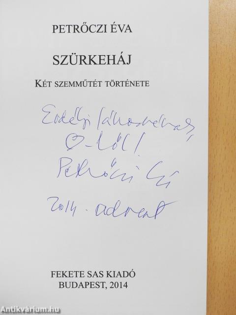 Szürkeháj (dedikált példány)