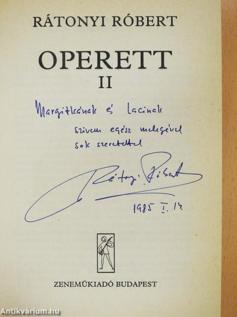 Operett I-II. (dedikált példány)