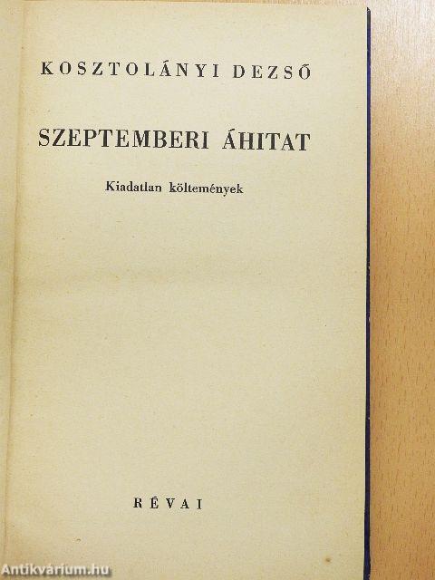 Szeptemberi áhitat