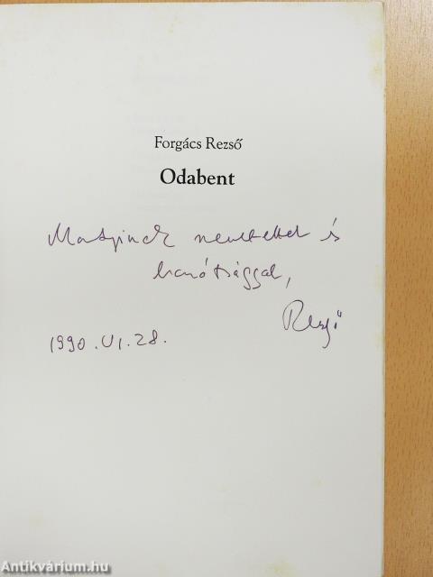 Odabent (számozott, dedikált példány)