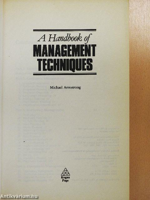 A Handbook of Management Techniques