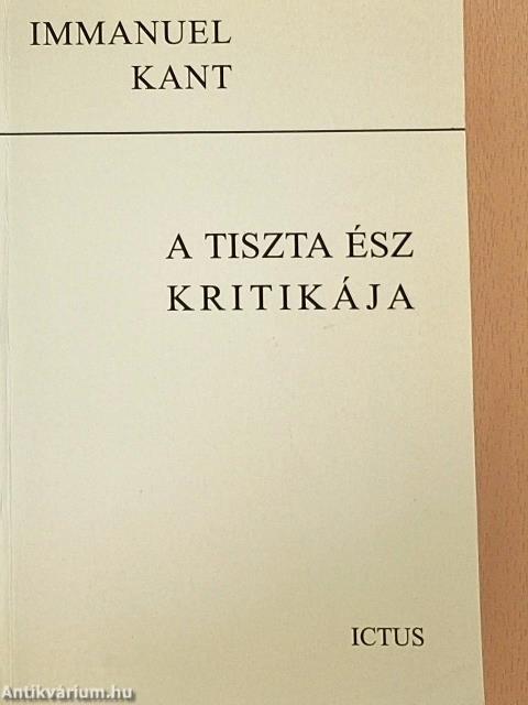 A tiszta ész kritikája