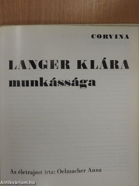 Langer Klára munkássága