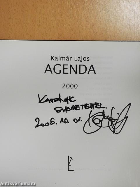 Agenda (dedikált példány)