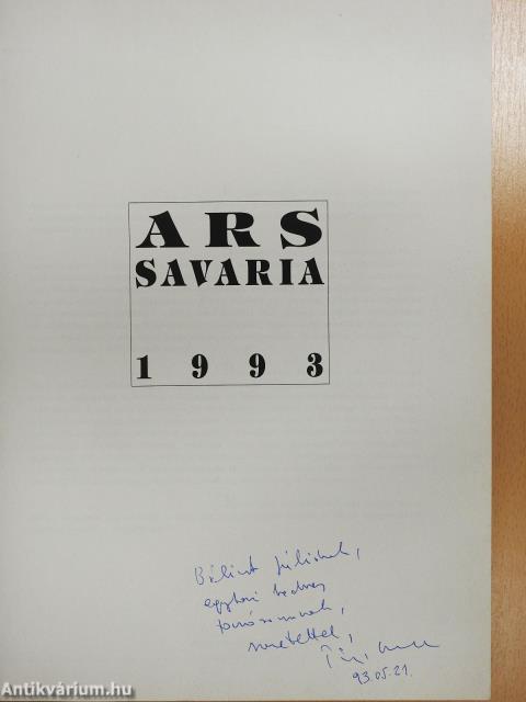 Ars Savaria (dedikált példány)