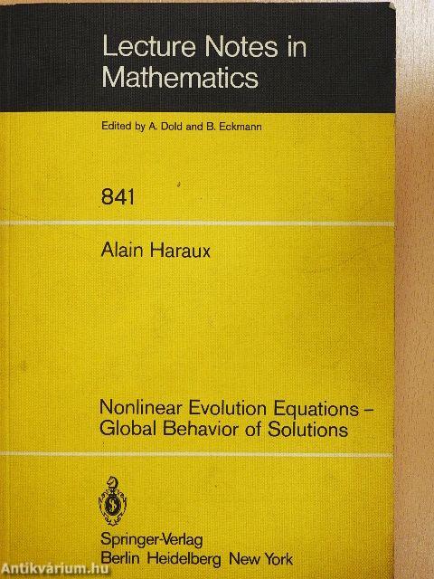 Nonlinear Evolution Equations - Global Behavior of Solutions