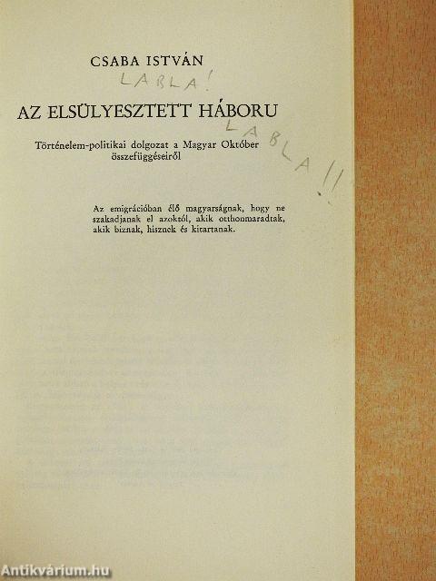 Az elsülyesztett háboru