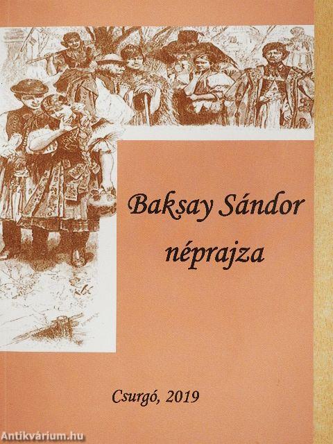 Baksay Sándor néprajza