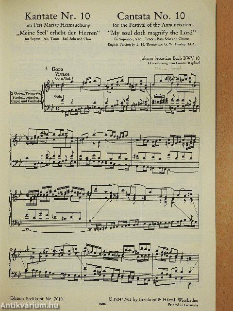 Kantate BWV 10-14., 16-19.